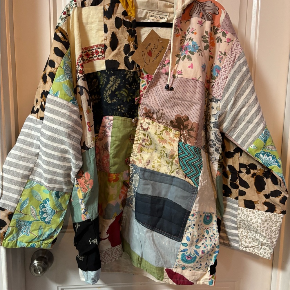 Ashley Taylor Multicolor Patchwork Jacket NWT - image 9